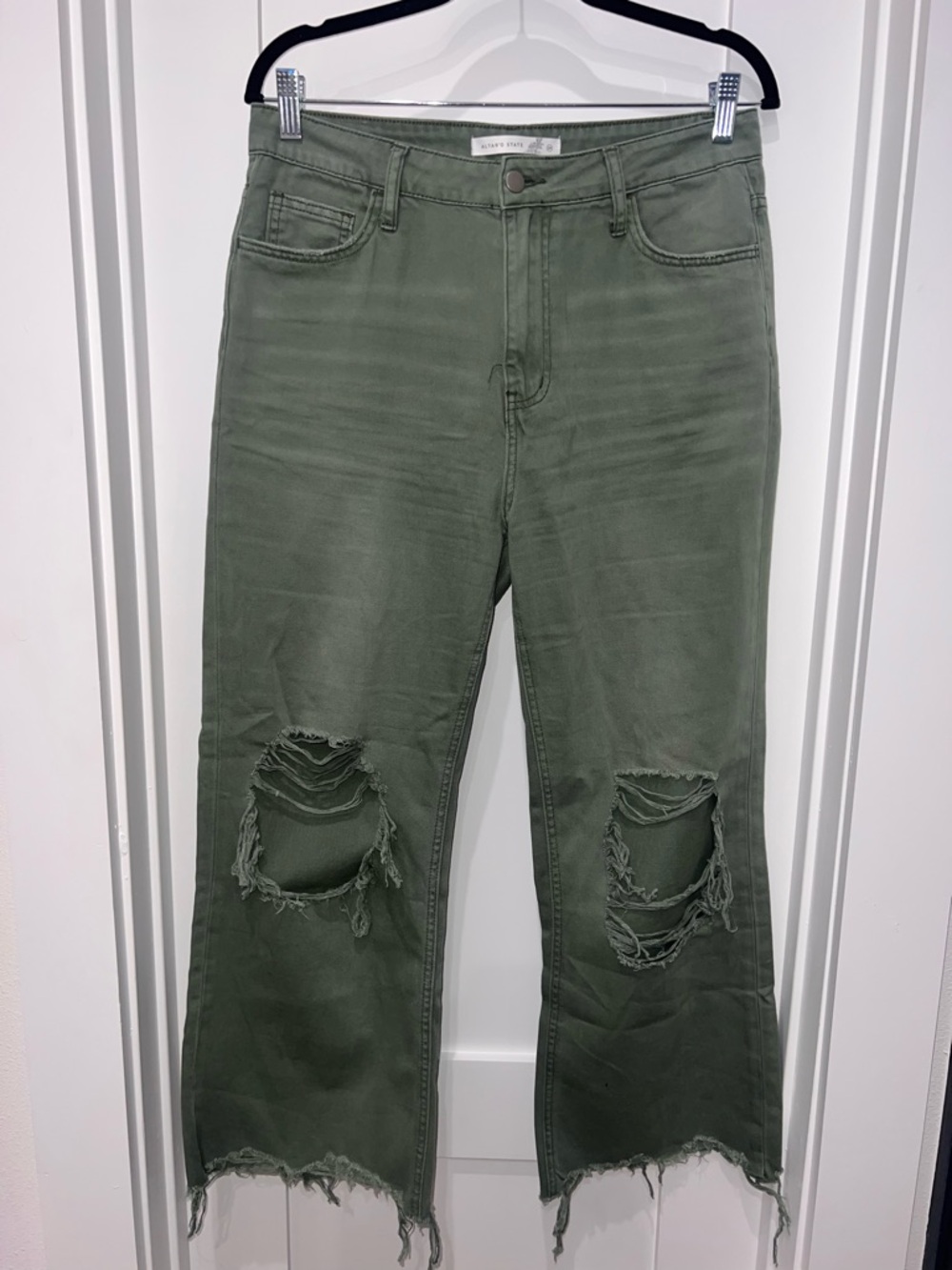 Altar'd State Olive Green High-Rise Jeans